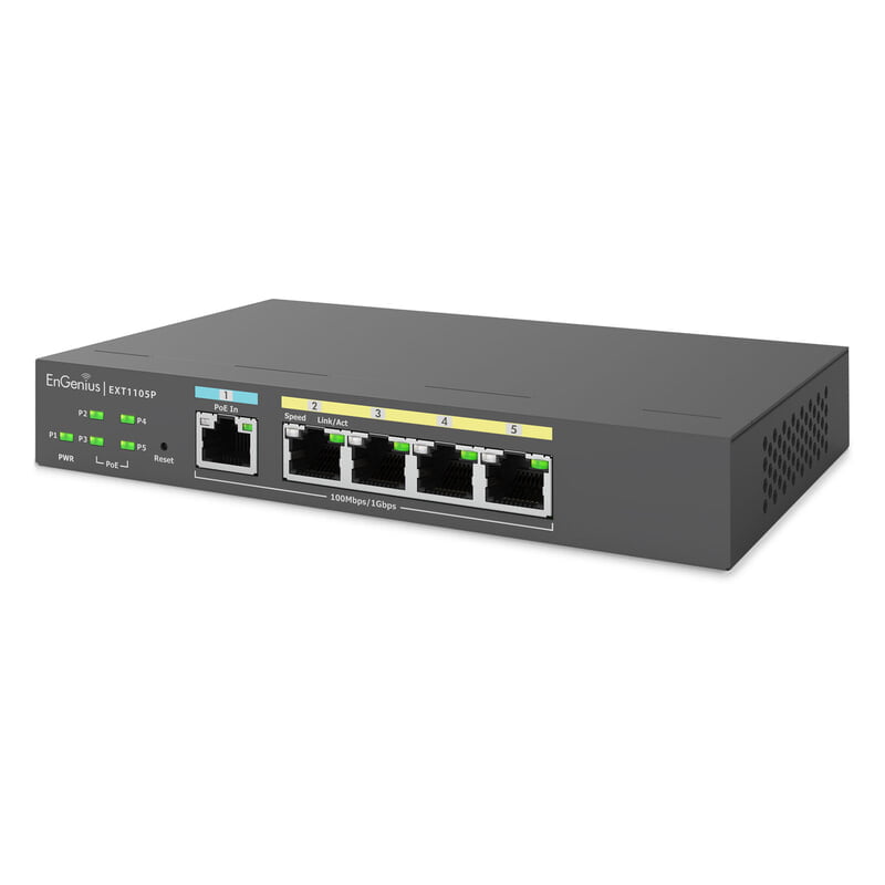 EXT1105P Cloud Managed 5-Port Gigabit PoE+ Switch Extender EXT1105P Cloud Managed 5-Port Gigabit PoE+ Switch Extender