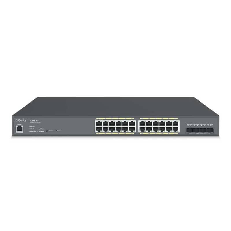 ECS1528P Cloud Managed 240W 24-Port Gigabit Switch PoE+ with 4 SFP+ Ports ECS1528P Cloud Managed 240W 24-Port Gigabit Switch PoE+ with 4 SFP+ Ports